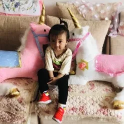 85cm Giant Unicorn Stuffed Toy 13 85cm Giant Unicorn Stuffed Toy -Unicorn Fashion 85cm Jumbo White Unicorn Plush Toys Giant Unicorn Stuffed Animal Horse Toy Soft Unicornio Peluche Doll 5