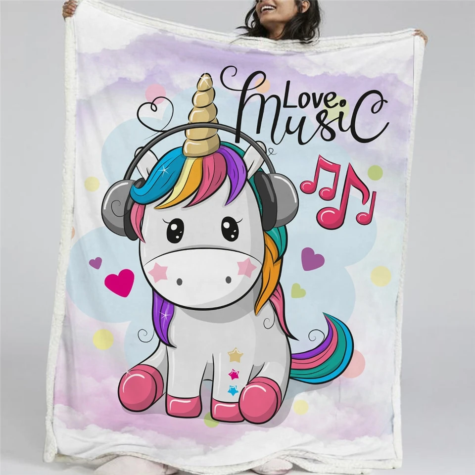 Cute Unicorn Soft Fluffy Blanket 3 Cute Unicorn Soft Fluffy Blanket