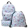 3PCS Unicorn Shoulder Drawstring Schoolbags