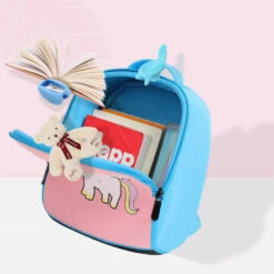 3D Cartoon Waterproof Neoprene School Bag -Unicorn Fashion 88093 cxltfy