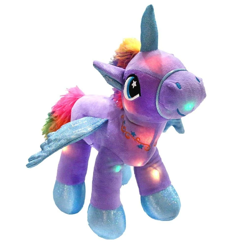 Glowing LED Night Light Unicorn Stuffed Animal Toy 4 Glowing LED Night Light Unicorn Stuffed Animal Toy - Image 2