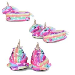 Unicorn Colorful Star And Rainbow Slippers -Unicorn Fashion 89111 bkyysc