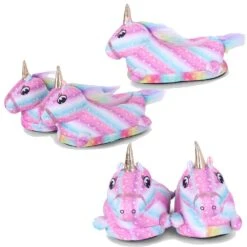 Unicorn Colorful Star And Rainbow Slippers -Unicorn Fashion 89111 ynktrq