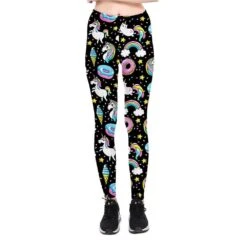Colorful Digital Print Unicorn Party Series Leggings -Unicorn Fashion 8922 4dfd8a