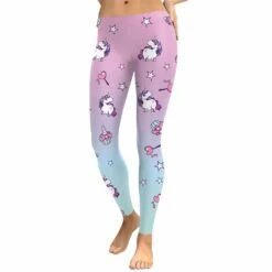 Colorful Digital Print Unicorn Party Series Leggings -Unicorn Fashion 8922 779b34