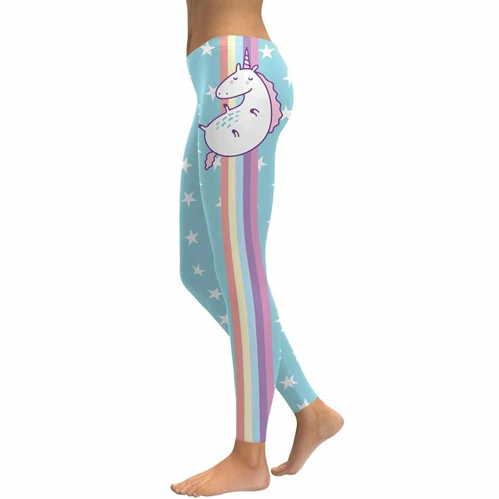 Digital Print Star Rainbow Unicorn Leggings Woman Pants 4 Digital Print Star Rainbow Unicorn Leggings Woman Pants - Image 2