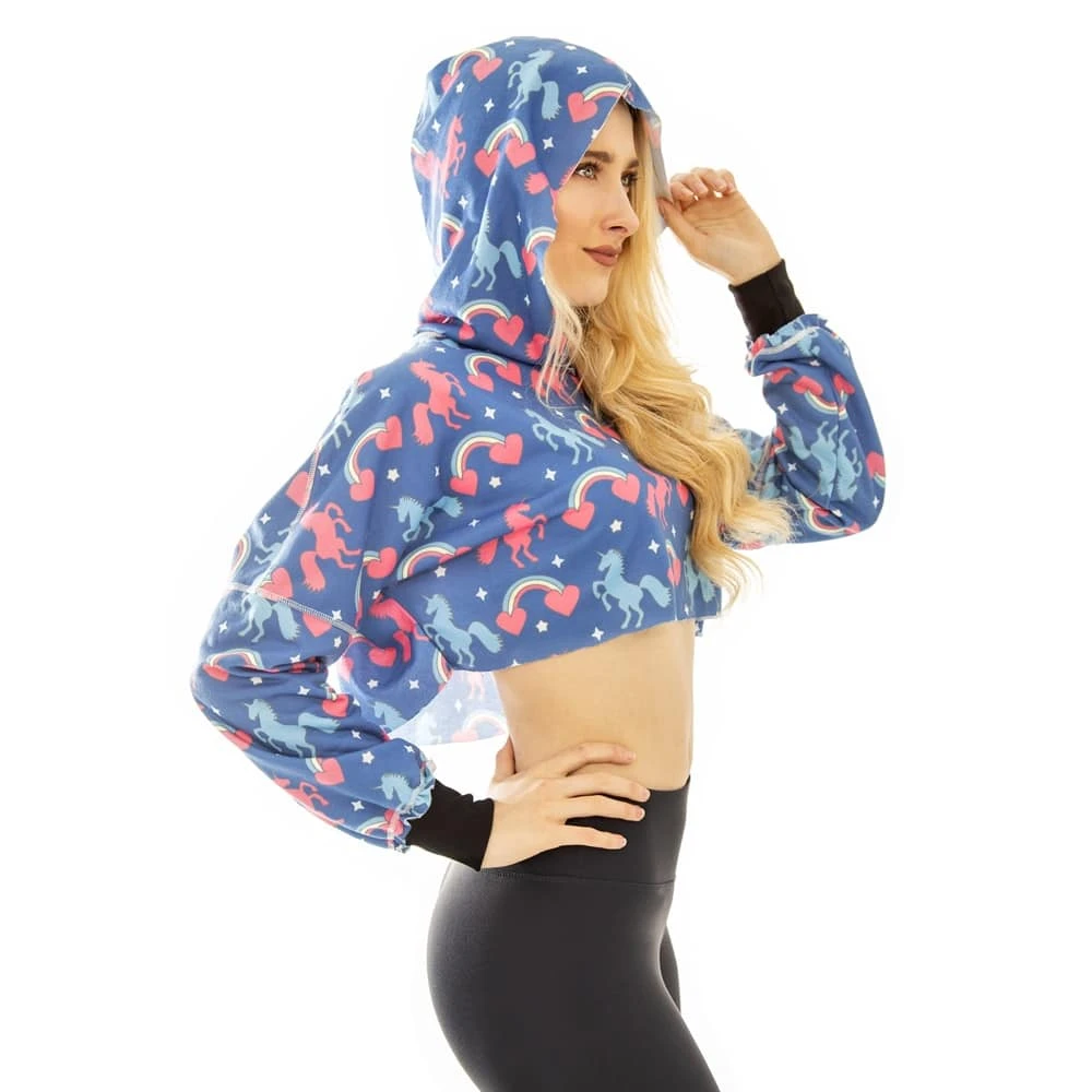 Unicorn Crop Top Hoodie 3 Unicorn Crop Top Hoodie
