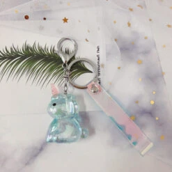 Transparent Crystal Unicorn Keychain -Unicorn Fashion 90224 laqdz7