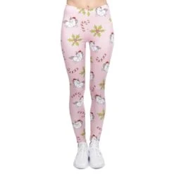 Unicorns Printing Elegant Leggings High Waist Woman Pants