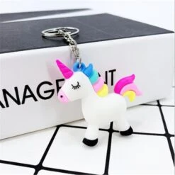 Rainbow Unicorn Keychain