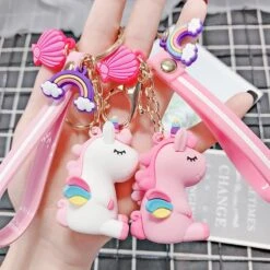 Cute Pony Unicorn Rainbow Keychain