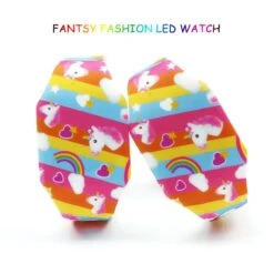 Unicorn Luminous LED Rubber Watch For Kids