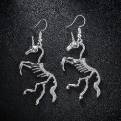 Punk Unicorn Skeleton Earrings