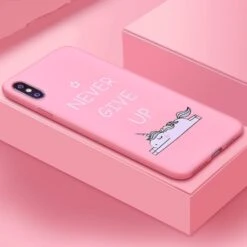 Fashion Unicorn Pink Soft Silicone Phone Case For IPhone