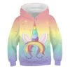 Cute Rainbow Unicorn Hoodie