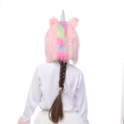 Unicorn Faux Fur Hooded Scarf With Gloves -Unicorn Fashion 96606 c9nsyg