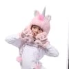 Unicorn Faux Fur Hooded Scarf With Gloves 2 Unicorn Faux Fur Hooded Scarf With Gloves -Unicorn Fashion 96606 fcd8u9