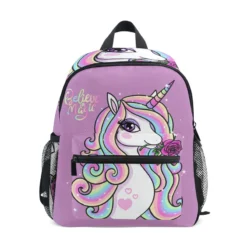 Unicorn Lovely Unique Printing Designed Backpack For Girls -Unicorn Fashion ALAZA 9 Style Unicorn Printing Backpack For Girls School Bag Kindergarten Backpack 3 8 Years Old 7
