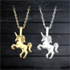 Silver And 18k Gold Unicorn Necklace -Unicorn Fashion Accessories Fashion Popular Jewelry Pendant Gift Women Unicorn Necklace Necklace Simple Temperament Clavicle Chain Wholesale 2