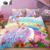 Personalized Cute Unicorn Bedding Set -Unicorn Fashion BABY GIRL BEDDING