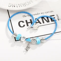 Cute Bracelet For Women With Blue Unicorn Beads Jewelry -Unicorn Fashion BAOPON 2019 New Cute Cartoon Charm Bracelet For Women Kids With Blue Unicorn Beads Pandora Bracelet 1