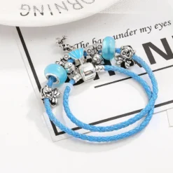 Cute Bracelet For Women With Blue Unicorn Beads Jewelry -Unicorn Fashion BAOPON 2019 New Cute Cartoon Charm Bracelet For Women Kids With Blue Unicorn Beads Pandora Bracelet 3