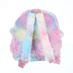 Student Small Unicorn Soft Backpack -Unicorn Fashion Baby Girl Unicorn Fur Backpack Cute Children Zipper Schoolbag Mini Kid Toy Doll Backpack For Kidergarten 4