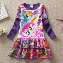 Unicorn Girls Long Sleeve Dress