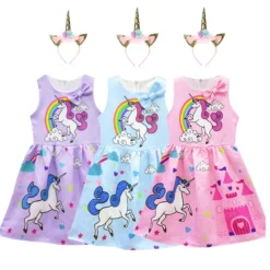 Unicorn Princess Dress And Headband