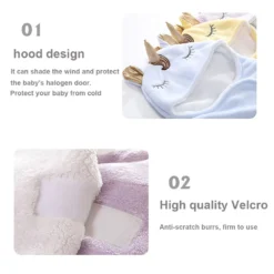 Baby Sleeping Bag Ultra-Soft Fluffy Fleece Newborn Blanket -Unicorn Fashion Baby Sleeping Bag Ultra Soft Fluffy Fleece Newborn Receiving Blanket Infant Unicorn Style Sleep Nursery Wrap 2