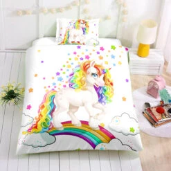 Baby Unicorn Rainbow Bedding Set -Unicorn Fashion Baby Unicorn Rainbow Bedding Set Twin 1