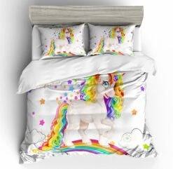 Baby Unicorn Rainbow Bedding Set -Unicorn Fashion Baby Unicorn Rainbow Bedding Set full