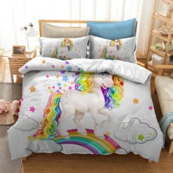 Baby Unicorn Rainbow Bedding Set -Unicorn Fashion Baby Unicorn Rainbow Bedding Set real