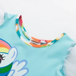 Cute Unicorn Multi Layered Dress -Unicorn Fashion Baby girl dress my little poli dress girl wear kids clothes children spring autumn Layered Dress 3