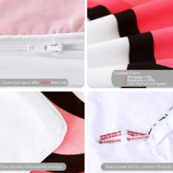 Unicorn Cartoon Bedding Set -Unicorn Fashion BeddingOutlet Unicorn Bedding Set Cartoon Duvet Cover With Pillowcases for Kids Watermelon Bed Set Pink Girly 1