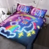 Unicorn Neon Light Special Glowing Bedding Set Twin Full Queen King