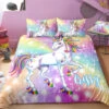 Personalized Bling Bling Unicorn Bedding Set -Unicorn Fashion Bling