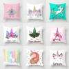 Cartoon Unicorn Throw Pillow Case -Unicorn Fashion Cartoon 44x44cm Unicorn Throw Pillow Case Home Bedroom Soft Square Cushion Cover Office Car Sofa Decorative