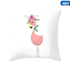 45x45cm Flamingo Unicorn Pillow Case Decorative Pillowcase -Unicorn Fashion Cartoon 45x45cm Flamingo Unicorn Throw Pillow Case Home Bedroom Soft Square Cushion Cover Office Car Sofa 3