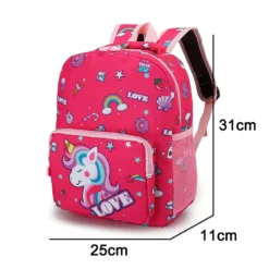 Unicorn Ice-cream Cartoon Backpack -Unicorn Fashion Cartoon Children School Bags for Girls Student Backpacks Unicorn Cute Kindergarten Toddler Backpack Kids Bookbag Small 4