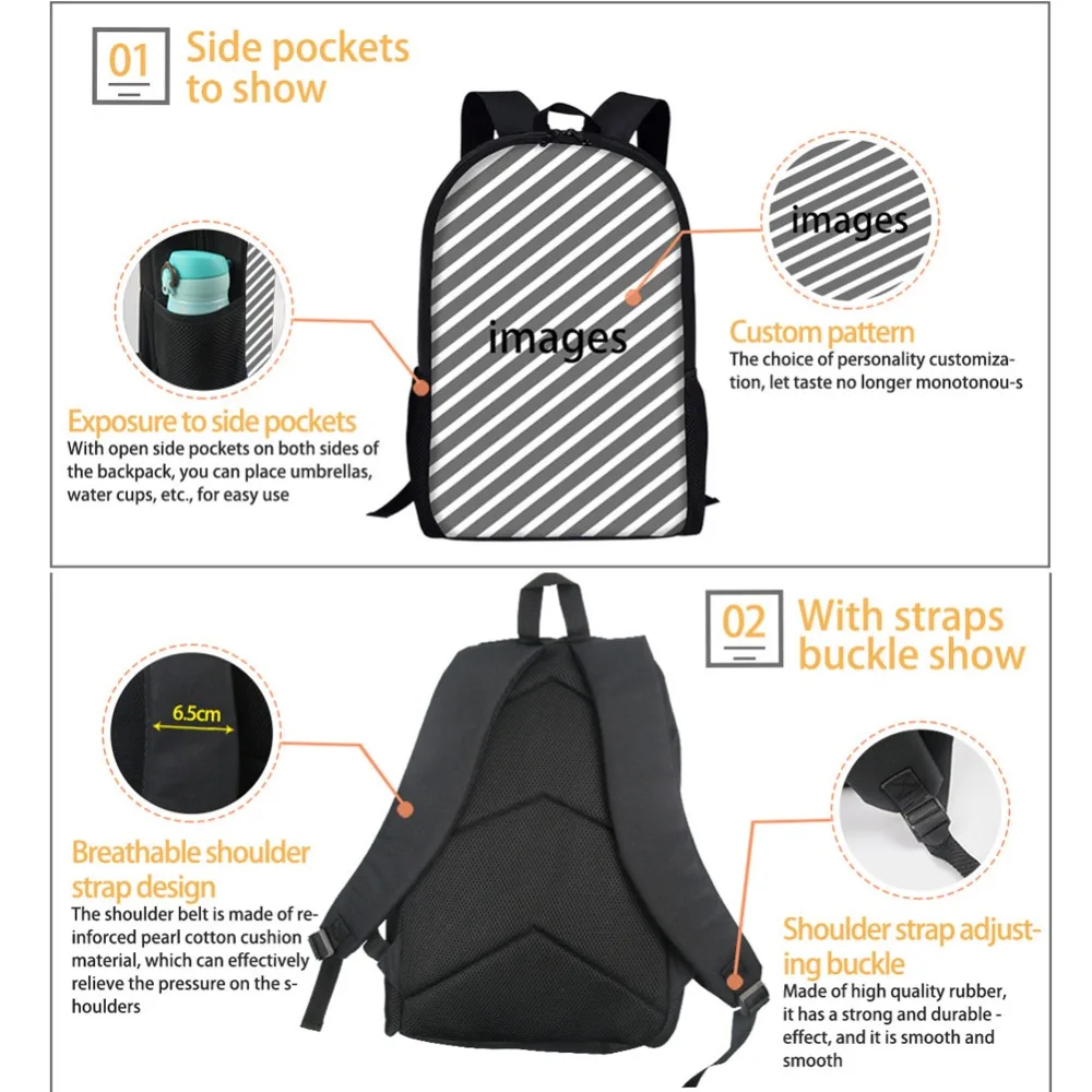 Cute Cartoon Unicorn School Bag Set For Teenager Student 5 Cute Cartoon Unicorn School Bag Set For Teenager Student - Image 3