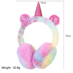 Fashion Winter Lovely Unicorn Earmuffs -Unicorn Fashion Child Ear Muffs Fashion Winter Lovely Thicken Plush Unicorn Children Earmuffs New High Quality Solid Color 4