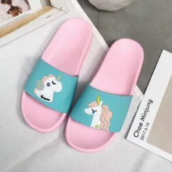 Children Beach Slippers Unicorn Sea Shoe -Unicorn Fashion Children Beach Slippers Unicorn Shoe Kids Flip Flops Baby Barefoot Shoes Kids Swim Water Slippers Girls 1