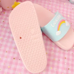 Children Beach Unicorn Slippers -Unicorn Fashion Children Beach Slippers Unicorn Shoe Kids Flip Flops Girls Barefoot Shoes Kids Swim Water Slippers Baby 4