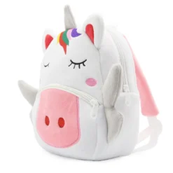 Rainbow Unicorn Soft Plush School Bag 10 Rainbow Unicorn Soft Plush School Bag -Unicorn Fashion Children School Backpack Cartoon Rainbow Unicorn Design Soft Plush Material For Toddler Baby Girls Kindergarten Kids 2