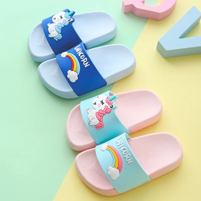 Children Summer Indoor Unicorn Slippers 4 Children Summer Indoor Unicorn Slippers - Image 2