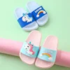 Children Summer Indoor Unicorn Slippers -Unicorn Fashion Children Slippers for Boys Girls Summer Indoor Kids and Mother Slippers Anti skid Lovely Cartoon Soft