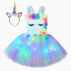Christmas Unicorn Glowing Dress With LED Lights -Unicorn Fashion Christmas Unicorn Glowing Dress With LED Lights 2