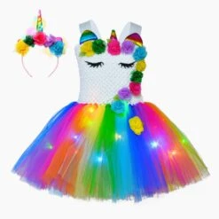 Christmas Unicorn Glowing Dress With LED Lights -Unicorn Fashion Christmas Unicorn Glowing Dress With LED Lights 4