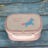 Unicorn Bento Boxes With Handle Spoon -Unicorn Fashion Cokytoop New Lunch Box for Kid Wheat Straw Unicorn Bento Boxes 2 Layer with Handle Spoon